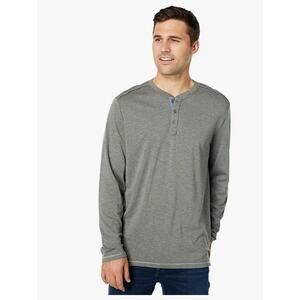 Tommy Bahama Oahu Shores Henley Long Sleeve Cotton-Viscose Cave size XL